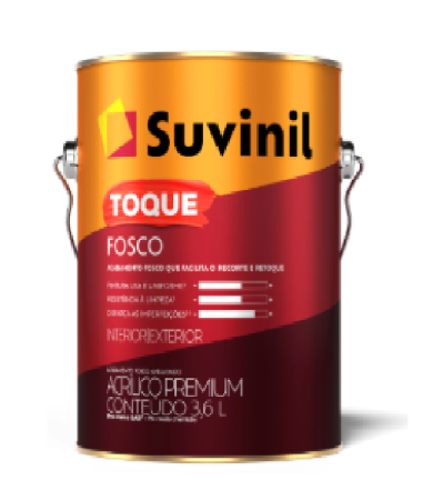 Tinta Acrílica Toque Fosco 3,6L Branco Neve - Suvinil